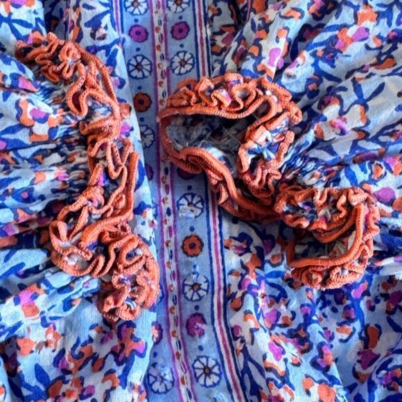 Poupette St Barth Top Womens size Small Nana Light Blue Paquerette Cotton Resort - Picture 10 of 16